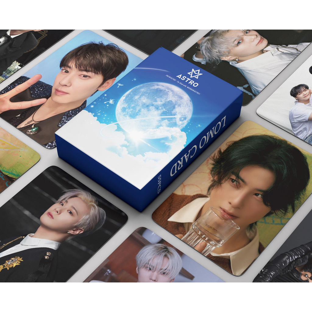 55 Chiếc ASTRO Photocards Vòng Tròn Kỷ Niệm 8 Năm Lomo Cards JIN MJ Cha EunWoo Yoon San-Ha Rocky Moon Bin Kpop Bưu Thiếp YM
