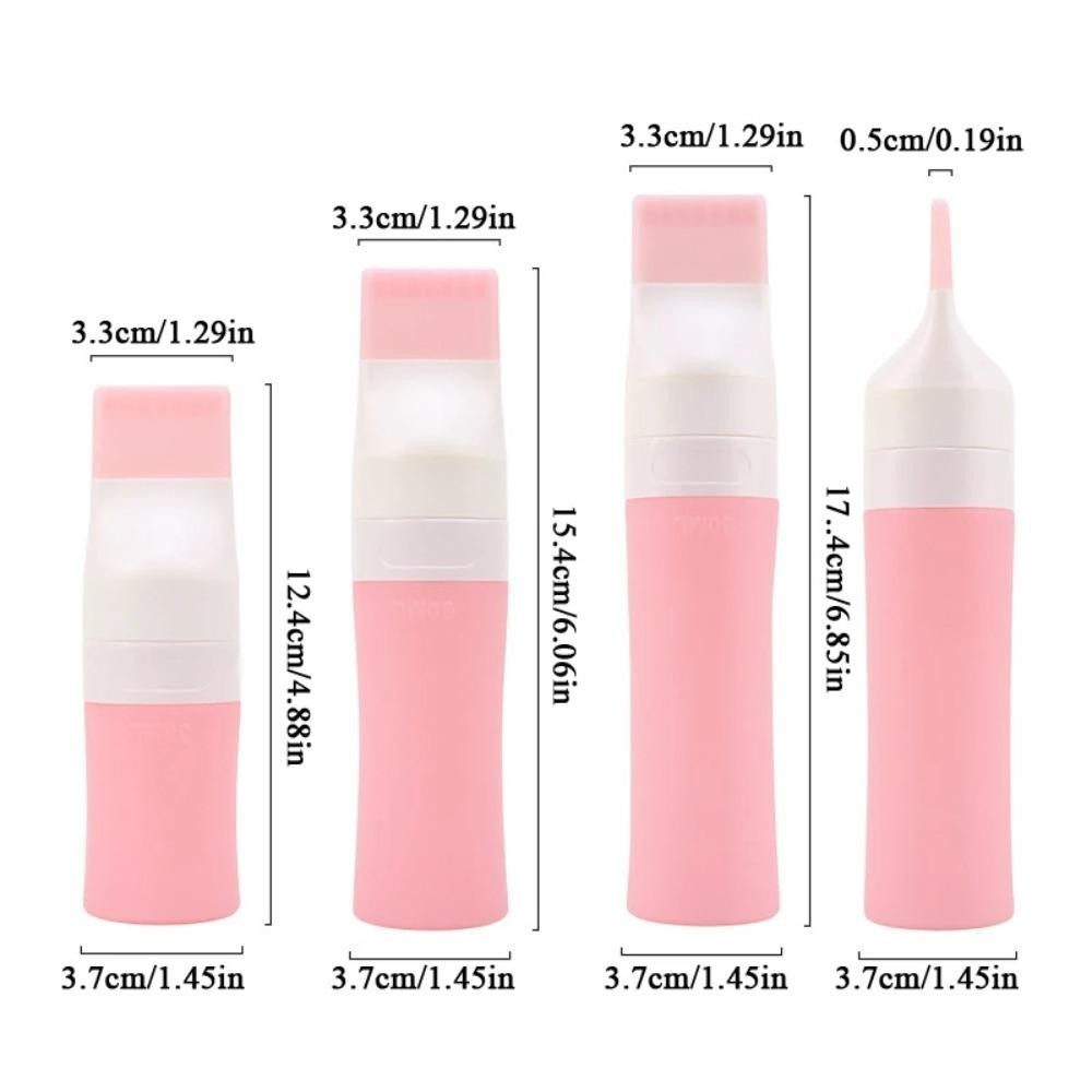 Chai cọ nhuộm tóc, 38 / 60 / 80ml Có lược Chai nạp lại, Dụng cụ trang điểm silicon du lịch Làm tóc Lotion Bóp ống