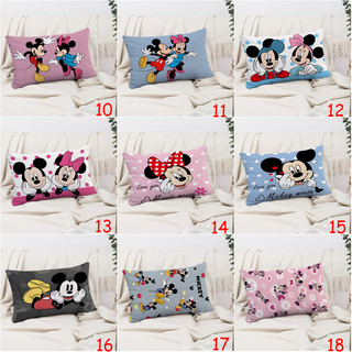Hoạt Hình Chuột Mickey Và Chuột Minnie Hình Chữ Nhật Gối Vỏ Bên In Hình Đệm Polyester Trang Trí Sofa Nhà (Không Có Lõi)