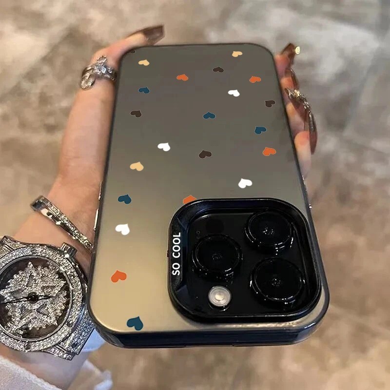 Ốp Lưng Cho Samsung Galaxy A24 A15 A35 A25 A75 A04 A05 A05S A03 A54 A14 A34 A50 A04E A04S A12 A52 A13 A23 A33 A53 A73 Full Màn Hình Trái Tim Tình Yêu Chống Sốc IMD Matte Bìa Cứng