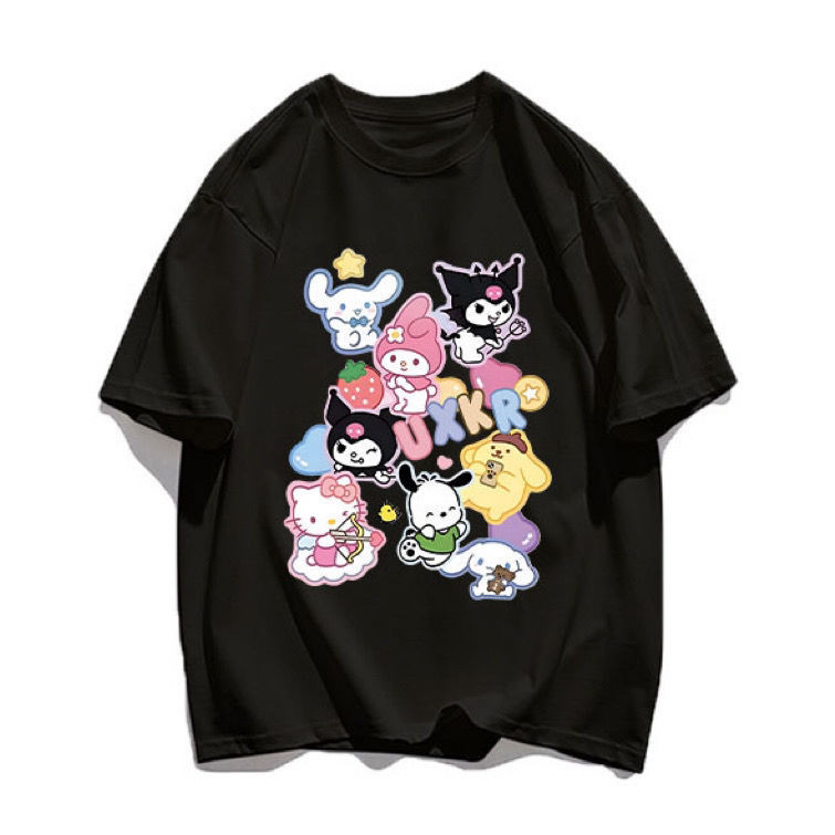 2024 Thời Trang Kuromi Cinnamoroll Pochacco Thiết Kế Độc Đáo Áo Thun Nữ Tay Ngắn - In Hình Hoạt Hình Mùa Hè Dễ Thương