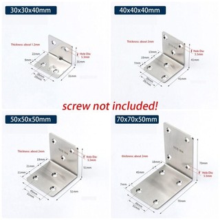 ITRUMPET 1 Cái Góc Nẹp Khớp, Màn Hình Tủ Góc Phải 90 Độ Giá Đỡ Góc Tường, Chốt Nội Thất SUS304 Thép Không Gỉ Hình Chữ L Kệ Hỗ Trợ Giá Đỡ