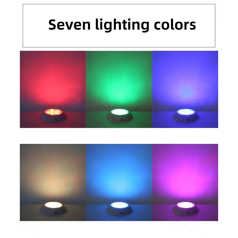 Đèn Led Chìm 11.6 ", Đèn Led Thay Đổi Màu Đèn Bể Bơi Đèn Ao Dưới Nước - 7 Màu + 2 Màu Chế Độ Đổi RGB Led Inground Đèn Bể Bơi Bể Bơi Có RC IP68 Chống Thấm Nước