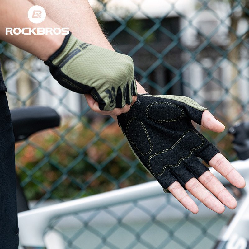 ROCKBROS Găng Tay Nửa Ngón Mùa Hè - Thoáng Khí, Chống Trơn Trượt & Giảm Shock - Phù Hợp Nam Nữ