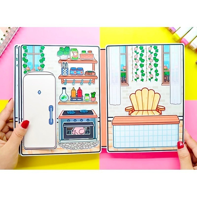 Cuốn Sách Toca Boca squishy giấy tự làm búp bê giấy blackpink búp bê giấy ngôi nhà búp bê ngôi nhà búp bê giấy ngôi nhà