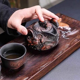 Bộ Ấm Trà Rồng Cát Tường (1ấm+2chén)