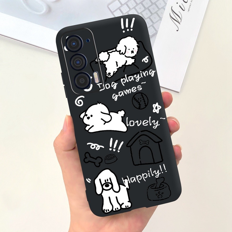 Ốp Lưng Motorola Edge 2021 Thẩm Mỹ Mèo Gấu Trúc Sơn Mềm Silicon Motorola Edge 2021 Ốp Lưng Điện Thoại XT2141-1 Ốp Lưng