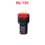 Đèn báo AD16-22DS lỗ khoét 22mm điện áp 12V, 24V, 220VAC, 380VAC