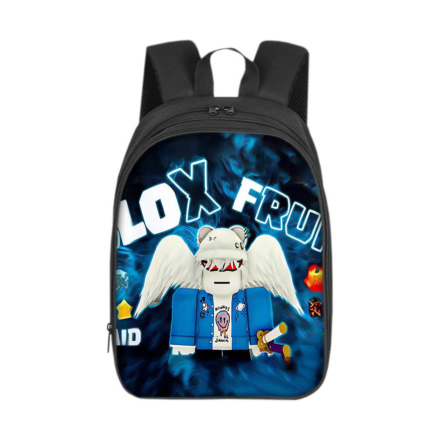 2024 Thiết kế vui nhộn ROBLOX Blox Fruits Ba lô 14 Inch dành cho trẻ mới biết đi và trẻ em
