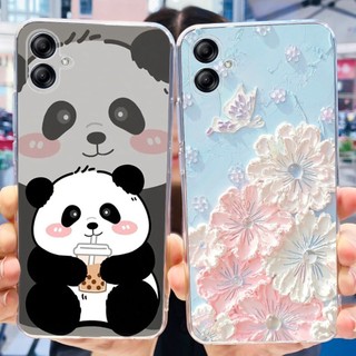 Dành Cho Samsung Galaxy Galaxy A04e A04 Vỏ SamsungA04 A 04 04e SM-A042F A045F Vỏ Điện Thoại TPU Silicon Mềm Họa Tiết Gấu Trúc Mèo Dễ Thương