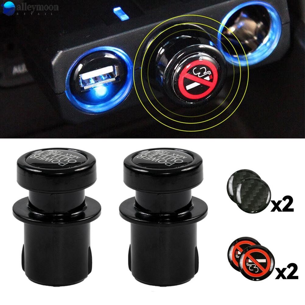 Set 2 Nắp Đậy Đầu Tẩu Sạc Xe Hơi 21MM Thông Dụng