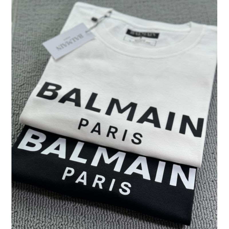 Balm Letter logo In Hình Mùa Hè Cotton Nguyên Chất Thoáng Khí Unisex Áo Thun Cổ Nhãn + Thẻ