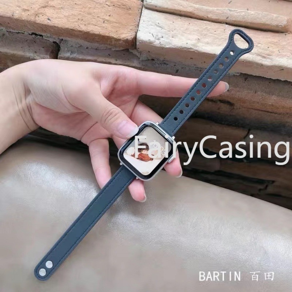 Dây đeo bằng da mỏng S11 cho Apple Watch Band Ultra 2 49mm 44mm 40mm 41mm 42mm 38mm 44 mm Vòng đeo tay cho iwatch 8 dây đeo 45mm Ultra Series 9 7 se 3 4 6