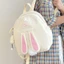 SAIA Rucks, Ba lô phong cách Preppy dễ thương, Ba lô học sinh tai thỏ bằng vải bền bỉ cho bé gái