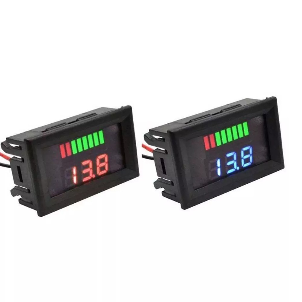 12v-72v Xe Máy Hàng Hải LED Kỹ Thuật Số Vôn Kế Đồng Hồ Đo Điện Áp Pin