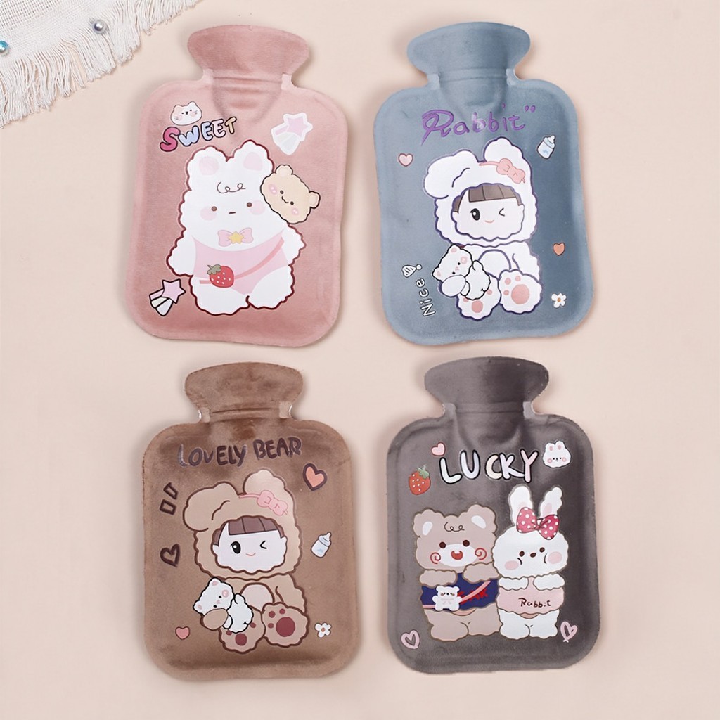 Túi chườm nóng lạnh Hoạt Hình dễ thương lông mịn đa năng giảm đau bụng kinh hạ sốt FETA