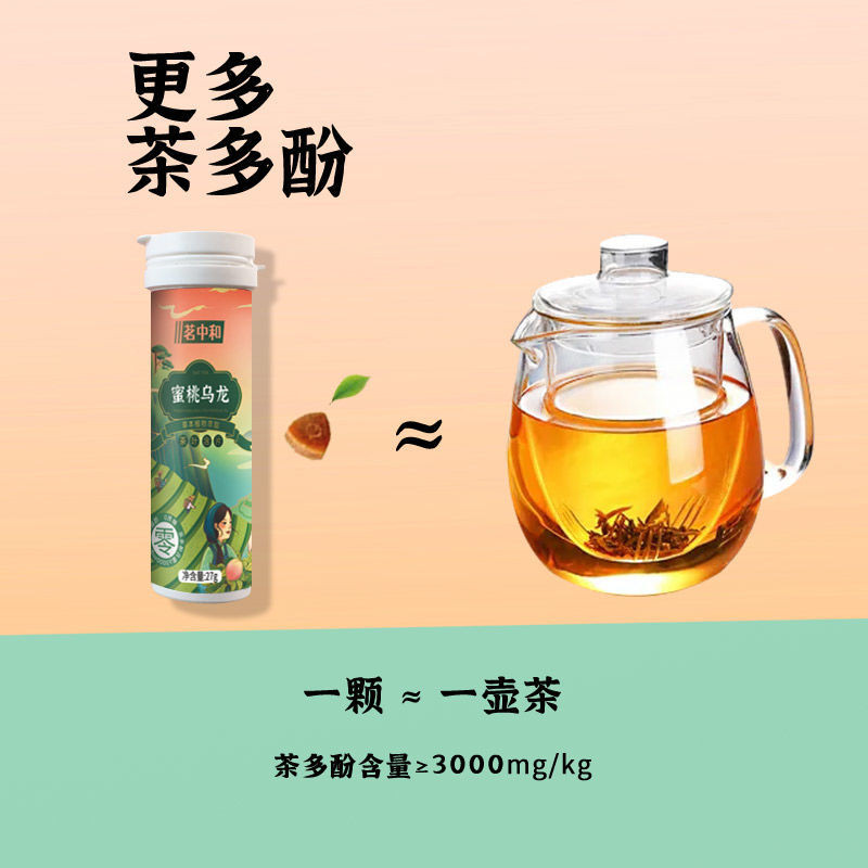 Mingzhonghe Trà Lozens Đào Oolong Hương Trái Cây Được Phát Triển bởi Chiết Xuất Thực Vật Đường Jasmine Fresh Breath