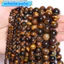 1 Dây 4 / 6 / 8 / 10 / 12 MM Đá Tự Nhiên Mắt Hổ Tròn Rời Hạt Để Trang Sức Làm Vòng Tay DIY Phụ Kiện Vòng Cổ Hạt