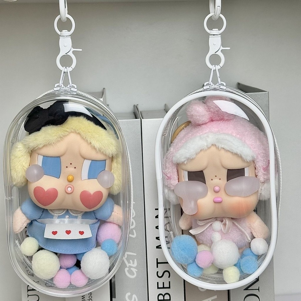 Hộp đựng búp bê 18CM Hộp bảo vệ chống nước trong suốt đa năng HD Hộp lưu trữ trong suốt Vinyl Hình Mặt dây chuyền