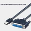 Btsg Cáp USB sang DB25 Bộ Chuyển Đổi 25PIN Cáp Chuyển Đổi USB 2 0 Sang Song Song Máy In Cáp Adapter Cáp Cho Laptop