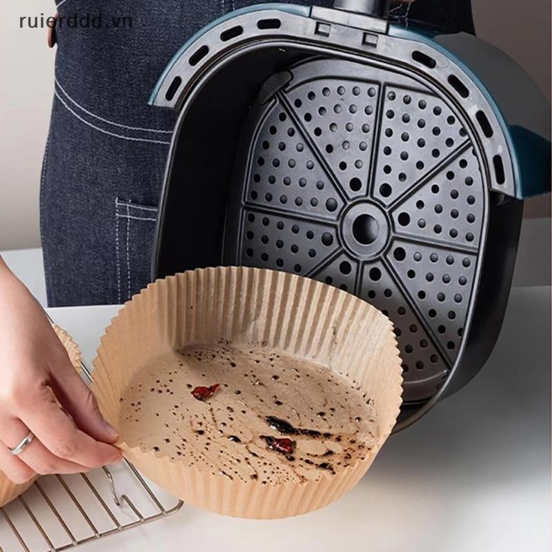 # Ruierdd # 25 / 50 Chiếc Nồi Chiên Không Khí Dùng Một Lần Giấy Lót Giỏ Chống Dính Dầu Parchment Tròn Airfryer Baking Paper Phụ Kiện Nhà Bếp.