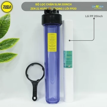 Bộ lọc chặn đầu nguồn Kaizen 20inh, bộ cốc lọc thô phi 21,27 ( ko gồm cút nối)