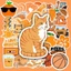 Set 50 Sticker Màu Cam – Chống Nước | Trang Trí Vali, Laptop, Tủ Lạnh