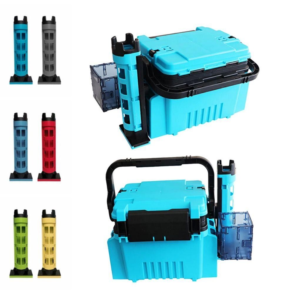 SWISSWIN Hộp Câu Cần Đứng, Hộp Câu Cá Bằng Nhựa Di Động, Tổ Chức Ngoài Trời Bền Có Thể Tháo Rời Chèn Kẹp Hộp Câu Cá Thùng Giá Đỡ Thiết Bị Chèn
