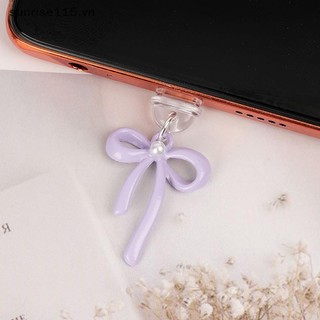 Mặt dây chuyền cắm bụi điện thoại SRVN cho cổng Type-c Thời trang Nơ dễ thương Điện thoại di động Cắm bụi Cổng sạc Bảo vệ nắp cắm chống bụi.