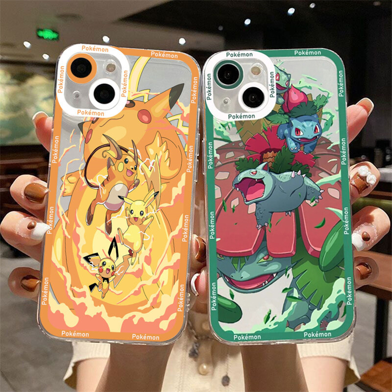 Ốp Điện Thoại Hoạt Hình Pokemon Pikachu Gengar Cho Redmi Note 14 13 Pro Plus 4G 5G Turbo 4 POCO X7 Pro 14C 13C 13 A3 Vỏ Trong Suốt Mềm Mại Thời Trang Cặp Đôi TPU Trong Suốt Cool Cover