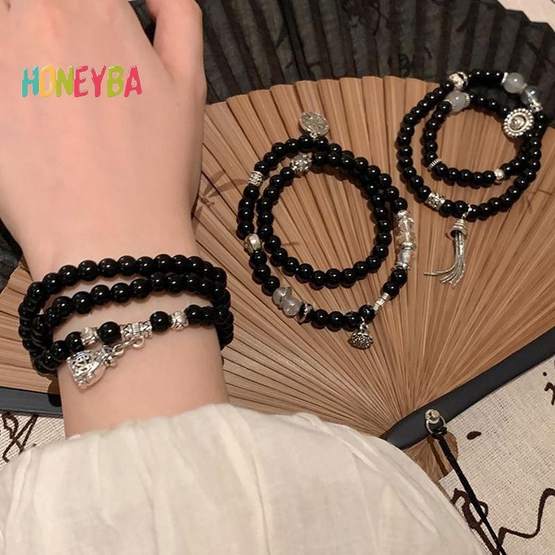 < Honeyba > Phong Cách Trung Hoa Núi Ma Chi Tiêu Đính Hạt Vòng Tay Nữ Ánh Sáng Sang Trọng Cao Cấp Cảm Giác Vintage Cá Tính Tay Món Quà Trang Sức