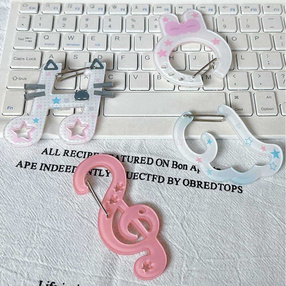 Móc Khóa Ba Lô Mặt Dây Chuyền Sổ Tay Trang Trí Quà Tặng Carabiner Túi Quyến Rũ Acrylic Minh Họa Nữ Trang Trí INS Ban Đầu Dễ Thương Lều Hàn Quốc