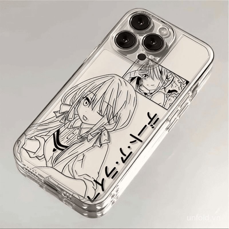 Ốp điện thoại Line Toujiki Kyokuran San QYJS tương thích với iPhone 16 15 14 PLUS 11 12 PRO 16 15 14 13 ProMax 7 8 plus X XS XR XSMAX, ốp mềm trong suốt hoạt hình 0HWG