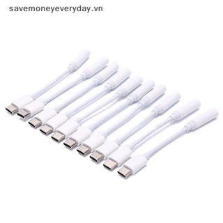 [Savemoneyeveryday] Bộ chuyển đổi cáp tai nghe Type-C sang 3,5 mm Type C Nam sang 3,5 giắc cắm âm thanh AUX [vn]