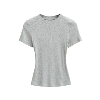 Áo thun ngắn tay cổ tròn màu trơn Slim Fit mới dành cho nữ