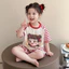 Bộ quần áo bé gái in hình Na Tra & Ao Bính-Set áo thun ngắn tay và quần short thời trang cho trẻ em