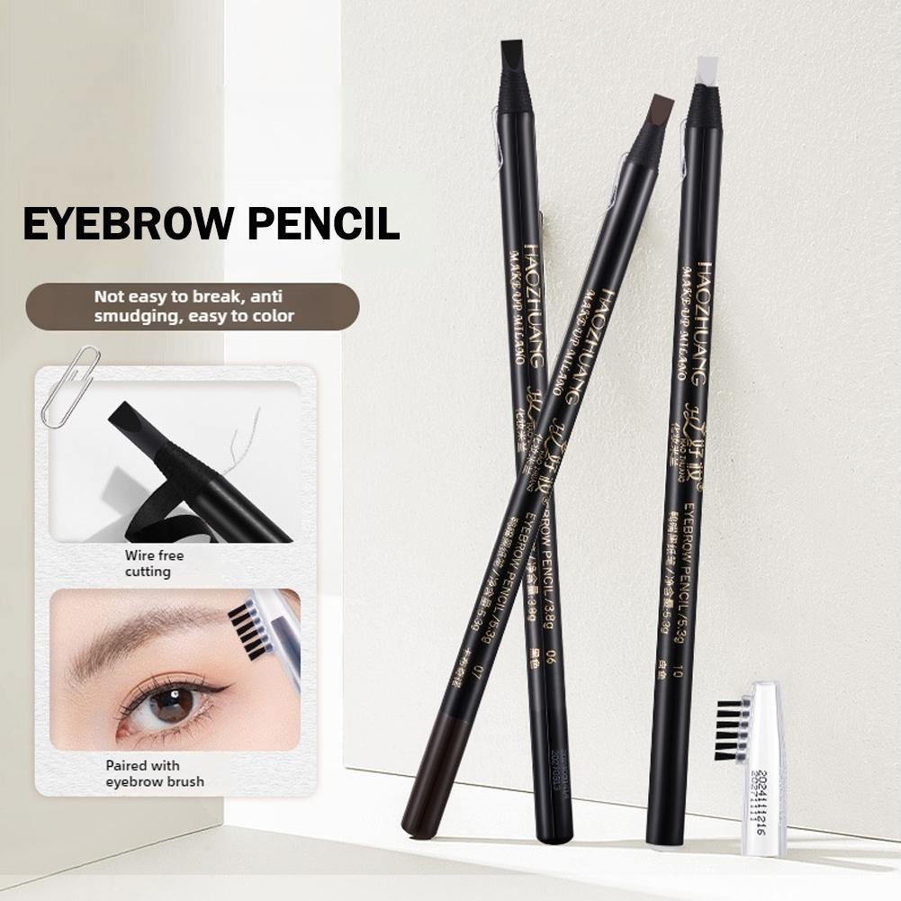 Tự Động Xoay Bút Lông Mày Brow Tint Đầu Trang Điểm Mắt Đôi Bút Chì Lông Mày Tam Giác L4j3