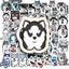 Bộ Sticker - 50 Nhãn Dán Hình Chó Husky - Chống Thấm Nước Trang Trí Đa Năng
