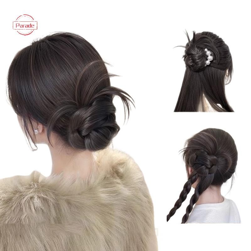 Diễu Hành Tổng Hợp Kẹp Loại Nơ Tóc Bun Thanh Lịch Và Tự Nhiên Đuôi Ngựa Phần Mở Rộng Tóc Cho Nữ VN