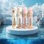 Hộp đựng mỹ phẩm GAVESTO, Chai nước hoa hoạt hình 5ml, Máy phun nước hoa di động có thể đổ lại Du lịch