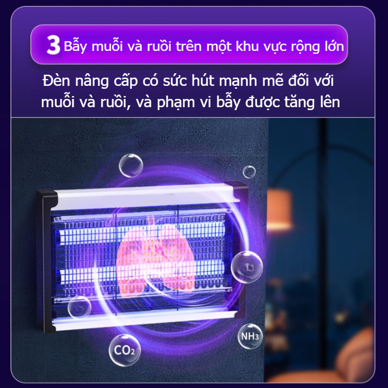 Đèn bắt muỗi,Suất 4-10W,Thu Hút Diệt Đuổi Côn Trùng,Hiệu Quả Không Độc Hại,Đèn diệt muỗi gia dụng