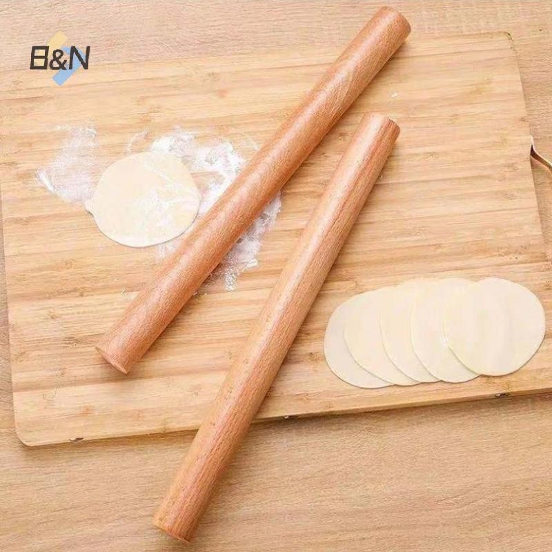 B & N 1Pc Cán Gỗ Làm Bánh Mì Bánh Bao Bánh Kẹo Bánh Quy Dụng Cụ Bánh Ngọt Cuộn Bột Con Lăn Dụng Cụ Nhà Bếp.