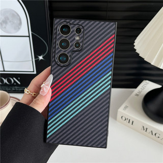 Ốp lưng cho Samsung S25 S24 S23 S22Ultra S25U, ốp điện thoại doanh nhân từ tính bằng sợi carbon cao cấp Kevlar