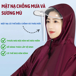 Áo mưa Myd.23 đi xe máy kín người, da cá cao cấp, chống thấm, siêu bền