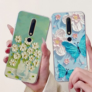 Ốp Lưng Cho Nokia 6.1 / Nokia 6 2018 Ốp Lưng Thời Trang Hoa Bướm Silicon Mềm Cho Nokia6 2018 TA-1068 Ốp Lưng Chống Sốc