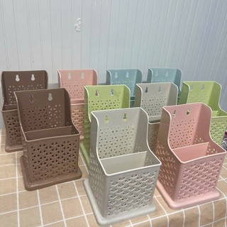 Ống đũa vuông 2 ngăn đựng đũa muỗng, ống đũa muỗng quán ăn nhựa Đại Triển - Trường An VN