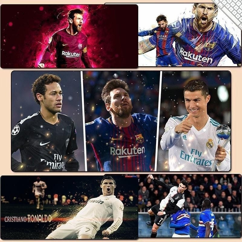 Miếng Lót Chuột Messi Ronaldo Neymar World Cup Trận Bóng Đá Siêu Sao Cực Lớn Dày Bàn Phím Máy Tính Bàn Nam Văn Phòng Trang Trí Bàn Quà Tặng Cho Bóng Đá Fa