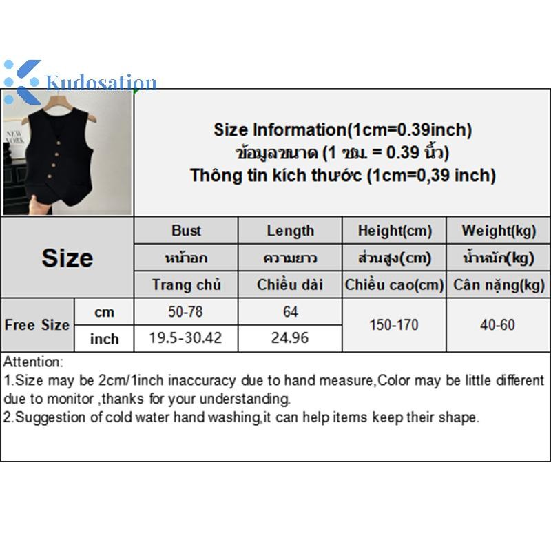 Kudosation Pháp Retro Cổ Chữ V Cổ Đơn Không Đều Không Tay Mỏng Dệt Kim Áo Vest Nữ Đẹp