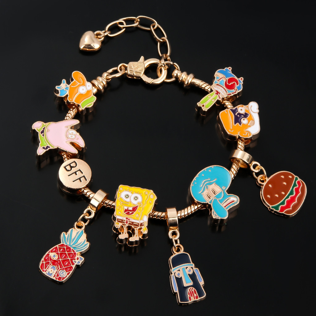 Vòng tay SpongeBob Patrick BFF Good Friends Bikini Bottom Mr. Krabs Squidward Pineapple House Vòng tay hoạt hình BUTU