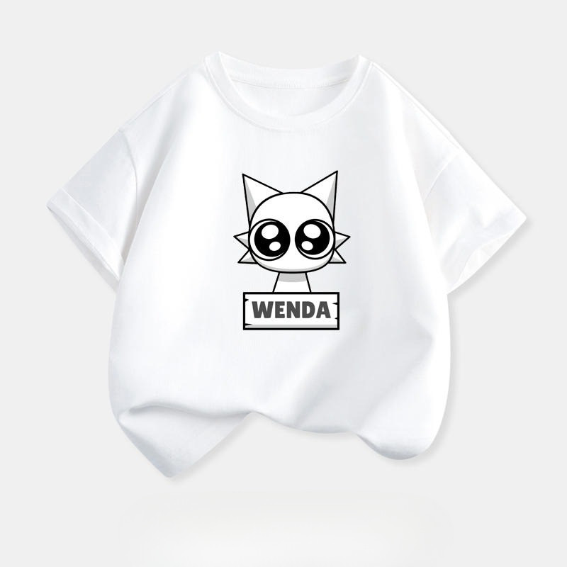 2025 Sprunki Trẻ Em Tay Ngắn Hoạt Hình In Hình Áo Thun Âm Nhạc Lấy Cảm Hứng Từ Mùa Hè Playwear Trang Phục